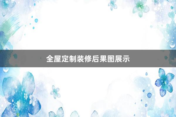 全屋定制装修后果图展示